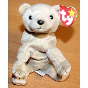 Ty Beanie Baby Almond the Bear 1999 Retired (7 inch) NWT Plush Stuffed Animal